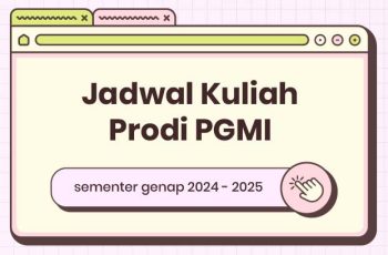 Jadwal Kuliah Semester Genap TA. 2024 – 2025